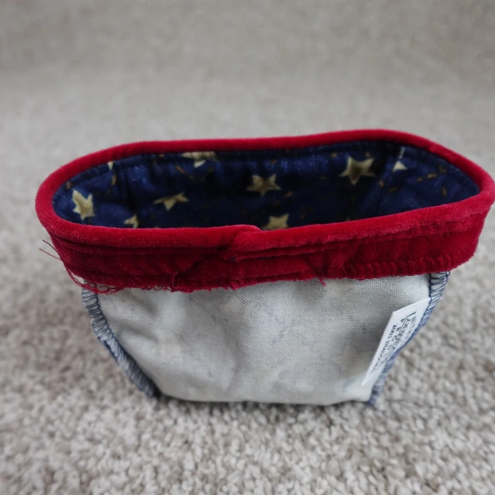 Longaberger 2001 Inaugural Basket Liner American Pride Stars Red Trim Patriotic